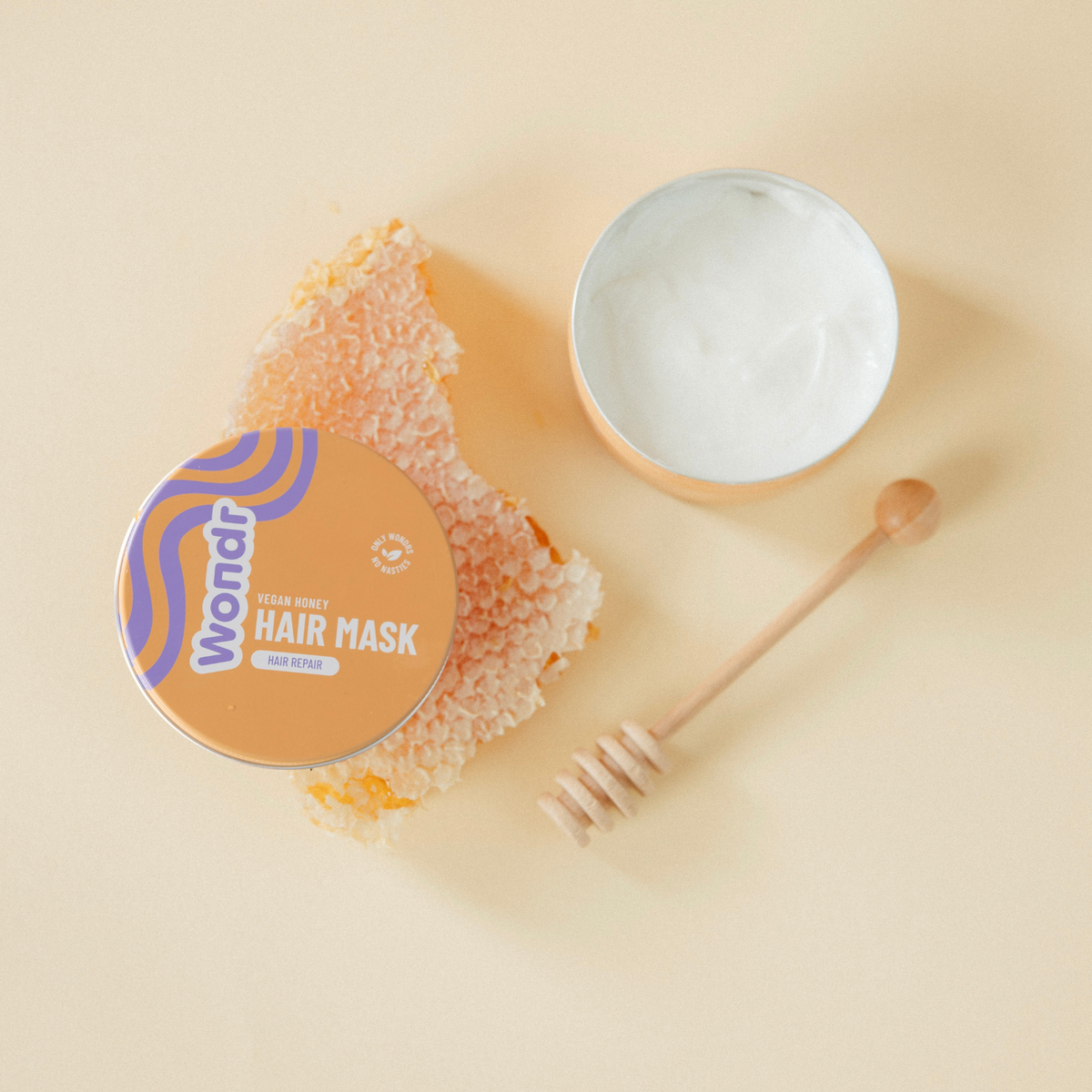 Masque capillaire au miel végétalien