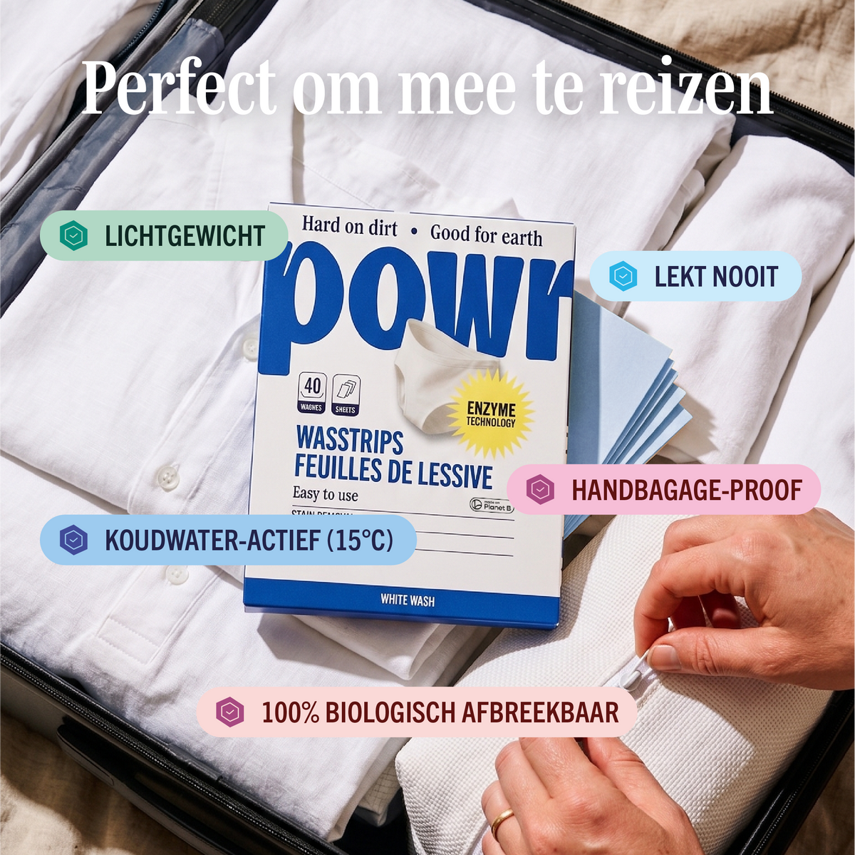 POWR Laundry Strips for White Laundry