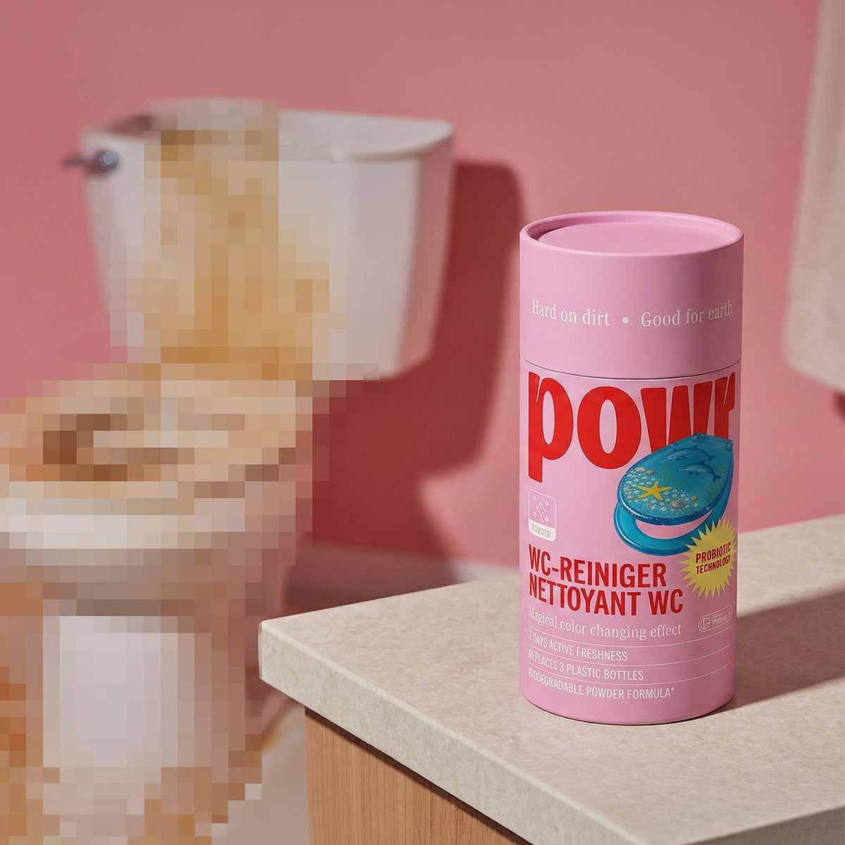 Spoel het toilet eerst door