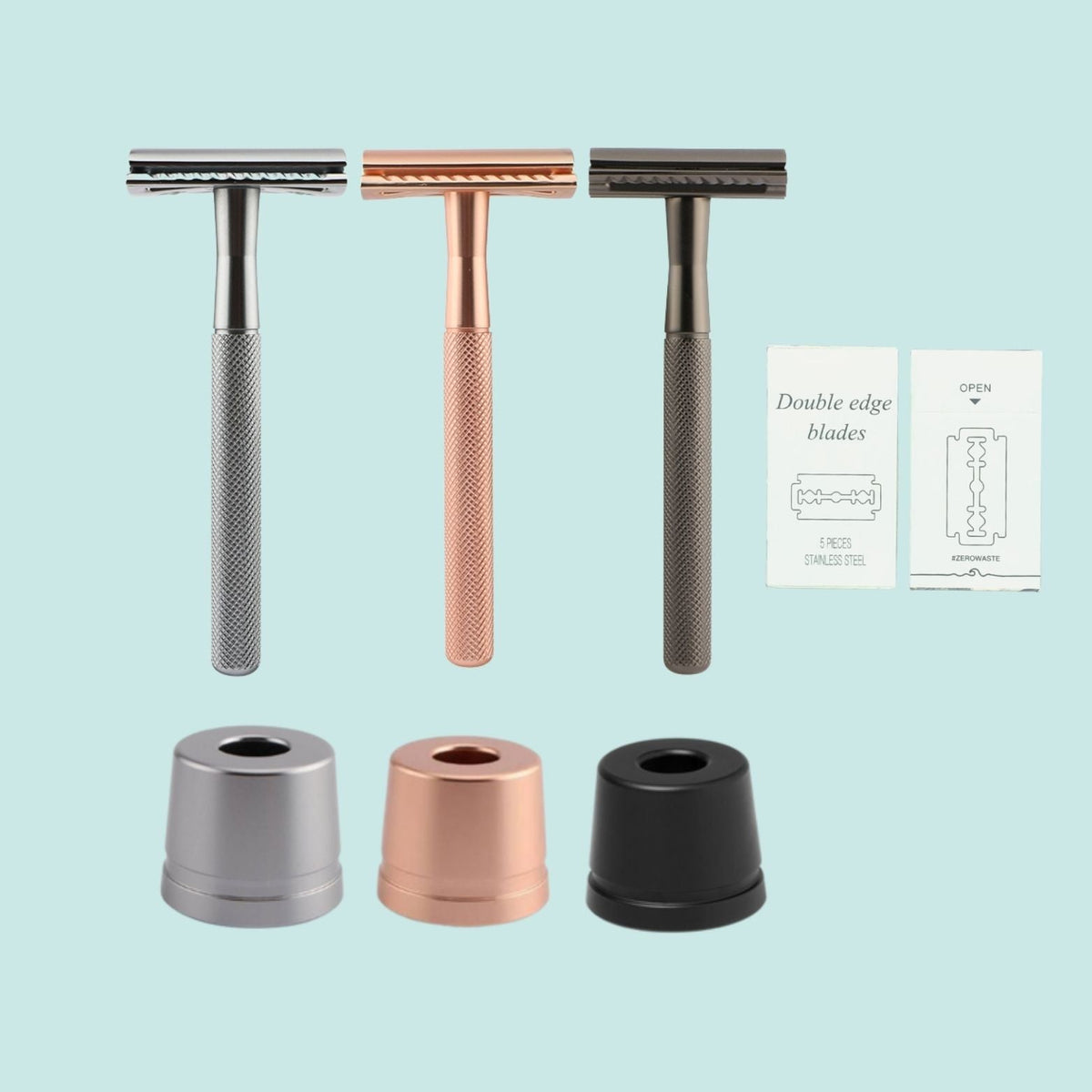 DOUBLE-SIDED RAZOR BLADES STAINLESS STEEL | 5 pieces