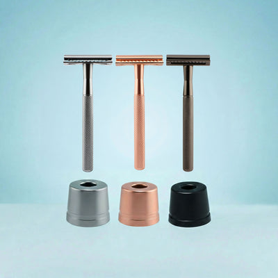 Safety Razor + Holder + Blades | 3 colors